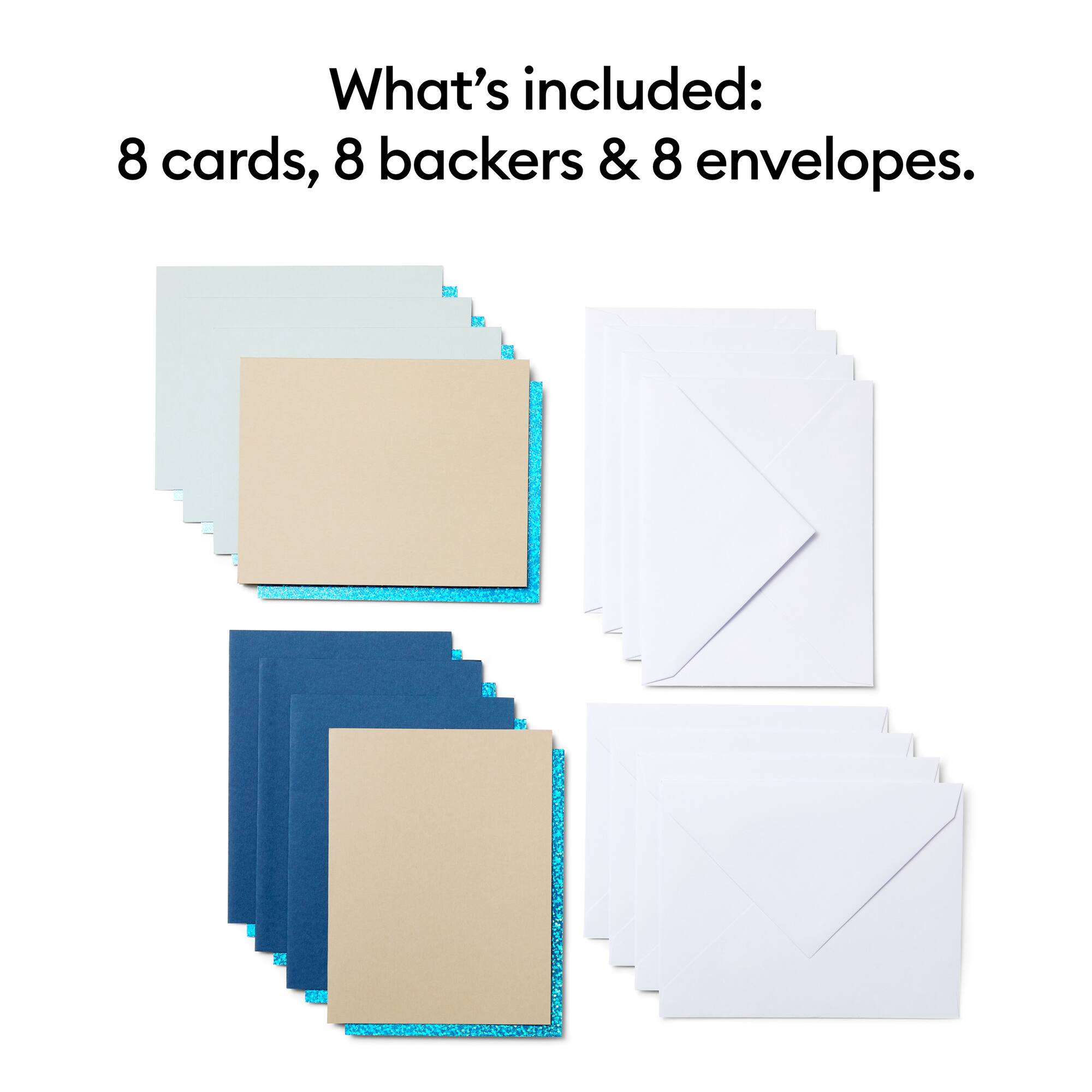 Cricut Joy™ 4.25" x 5.5" Marina Cutaway Cards with Backers & Envelopes, 8ct.